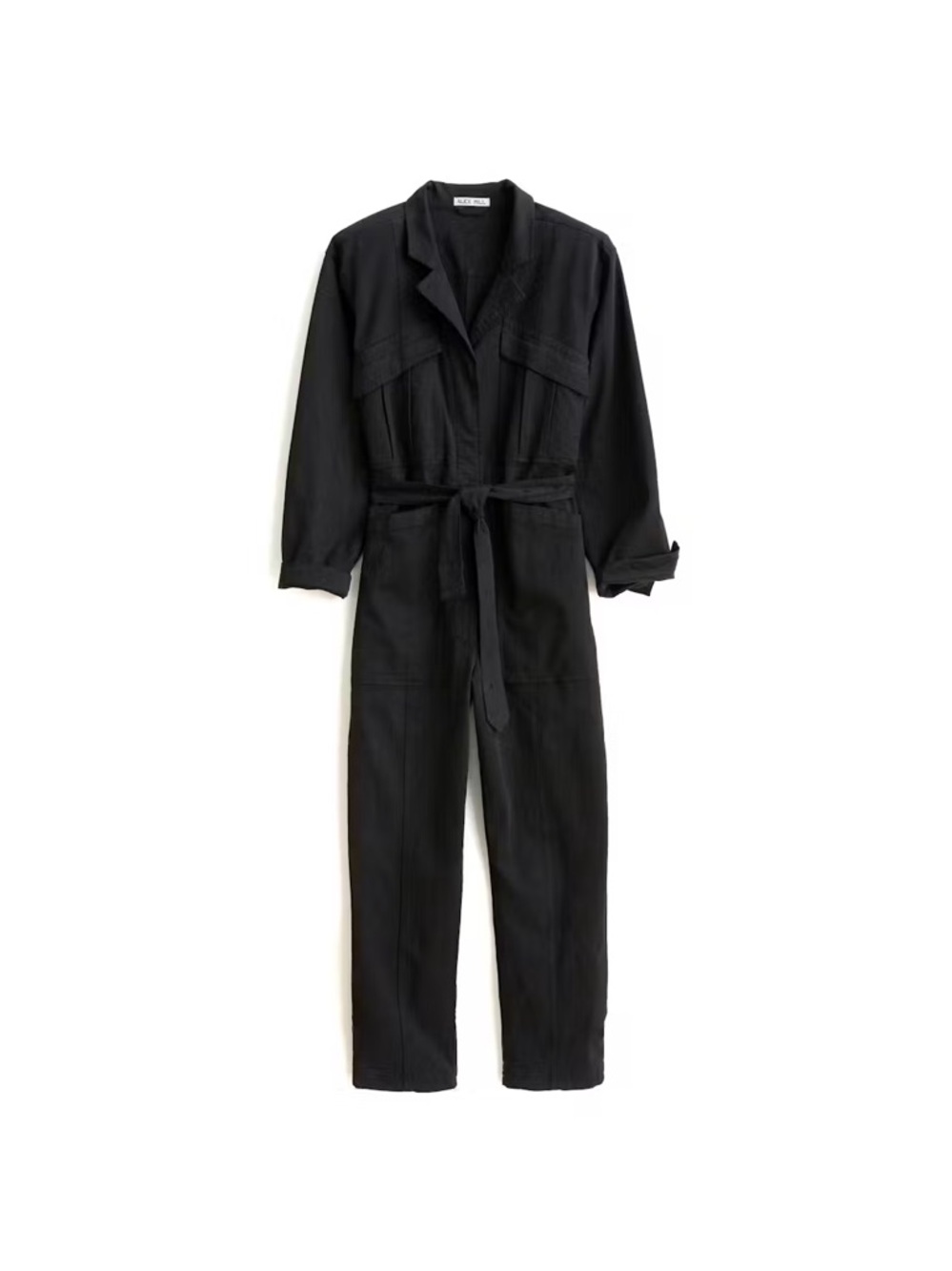 Alex Mill Black Utility Tie-Waist Jumpsuit